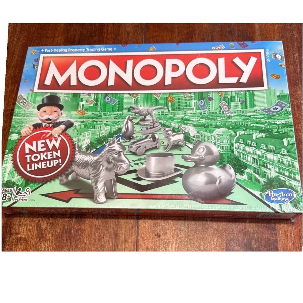 Hasbro Monopoly Board Game New Token Lineup 2016 Edition C1009 Factory Sealed